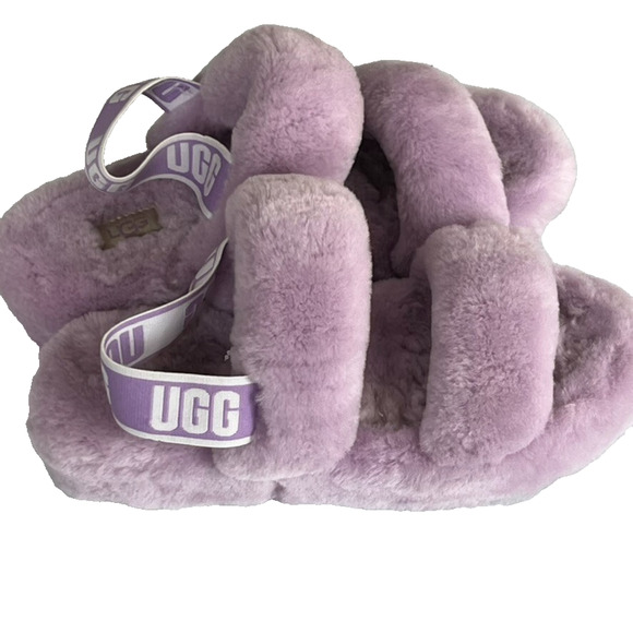 UGG Women's Fluffy Slippers in Lavender - Picture 1 of 12